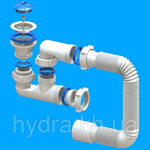 Купить Сифон (D-02) для душевой кабины с ревизией Santehplast, цена 153 ...