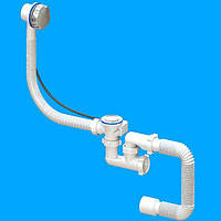 Сифон (SVD-05) для ванни автомат неіржавкий випуск 1 1/2" Santehplast