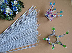 Флористична дріт тейпированная. Біла 0.8 мм (довжина 65 см) 1 кг. Приблизно 385 шт