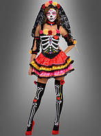 Карнавальное платье скелета на хэллоуин
