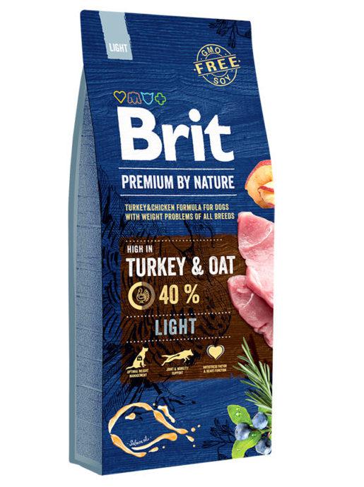 Brit (Брит) Premium Light Turkey & Oats сухий корм для собак з надмірною вагою, 15 кг