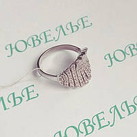 Кольцо серебряно "Верджиния" с камнями родированное