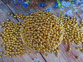 Перли штучні, 6 мм, колір золото, 10 грамів (~95 шт.).