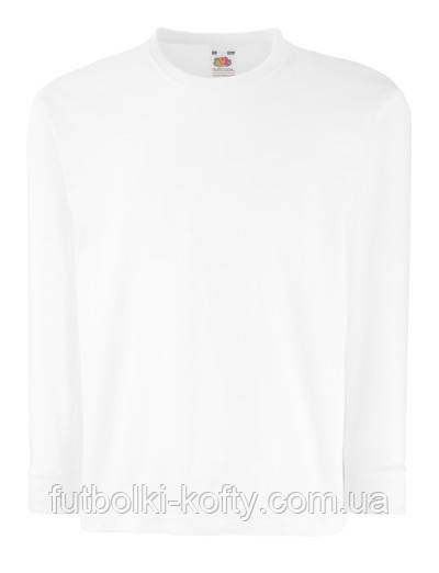 Футболка з довгим рукавом дитяча лонгслів 61-007-0 Білий, 3-4, фото 1