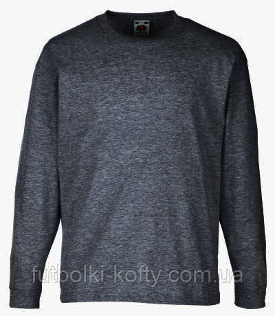 Футболка з довгим рукавом дитяча лонгслів 61-007-0 Темно-сірий меланж, 3-4, фото 1