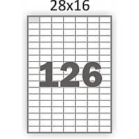Матовая самоклеющаяся бумага А4 Swift 100 листов 126 наклеек 28x16 мм (арт. 00400)