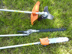 Бензокоса Альпарі (4 в 1) багатофункціональна мотокоса з тримером, пилкою й кущорізом