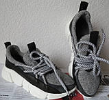 Жіночі стильні кросівки текстиль із натуральною шкірою 35,37 розм, фото 7