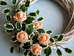 Троянди з латексу персикові 4 см