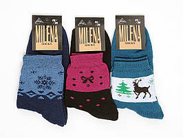 Шкарпетки махрові жіночі "Мілена" стрейч (продаються тільки від 12 пар) носки