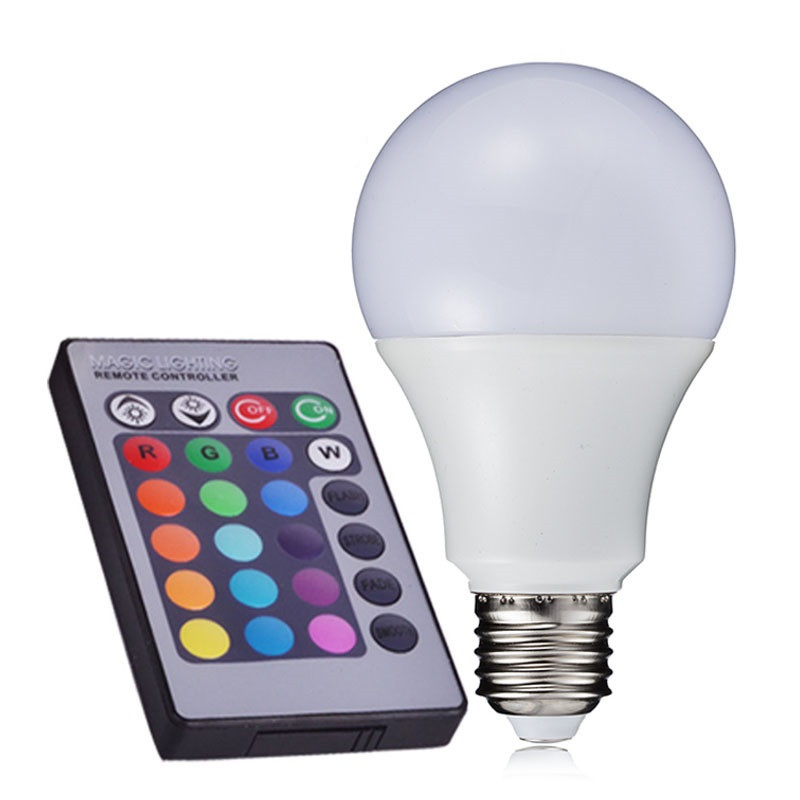 Лампа LED E27 RGB 3 W 210LM з пультом 85-265V / Lemanso LM735, фото 1