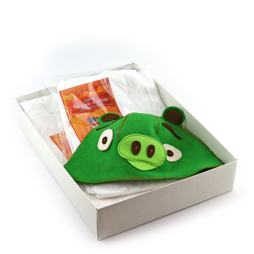 Подарунковий набір для сауни Luxyart №7 Свинка, 3 предмета (N-157)