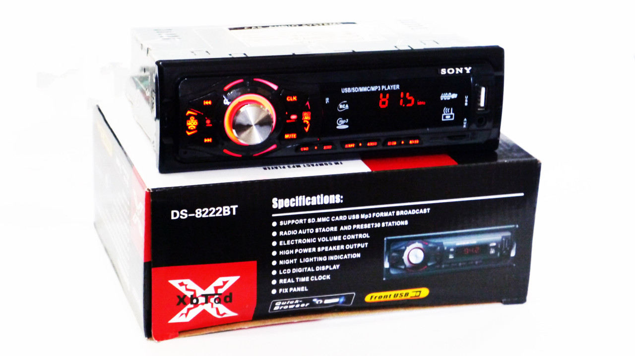 Автомагнітола 8222BT ISO Bluetooth, MP3, FM, USB, SD, AUX, фото 1