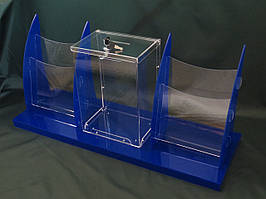 Піддон із скринькою й буклетницями А4 формату