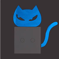Светящаяся наклейка на выключатель "Кот"