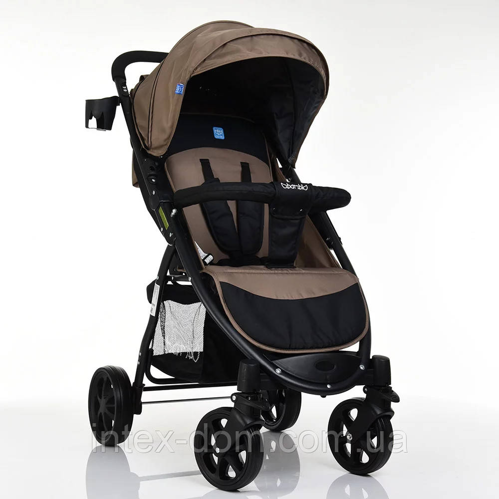 Прогулянкова коляска Bambi M 3409-3-17 Чорно-кавова, фото 1