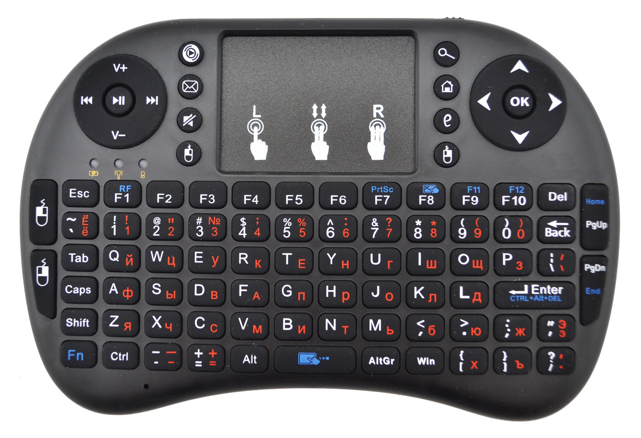 Беспроводная клавиатура Rii mini i8 (MWK08/i8) 2.4G черный (2231) - фото 1 - id-p386709308
