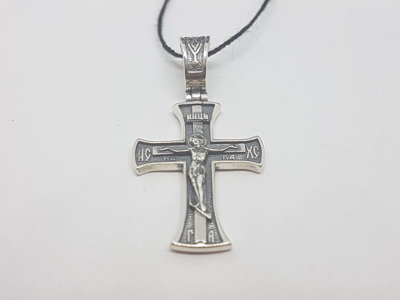 Срібний хрест Розп'яття Христа.   3499-Год