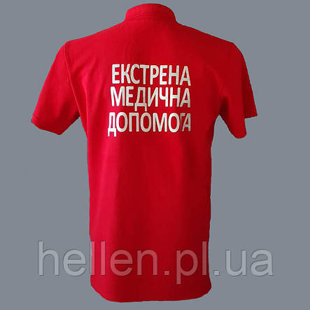 Футболка Поло червона жіноча з накаткою, М, фото 2