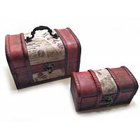 Набір скриньок з натурального дерева 2 шт