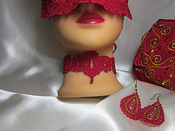 Чокер мереживний у стилі Гелловін. Прикраси в стилі Halloween, аксесуари на Гелловін: відьми.Ручна робота.