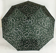 Зонт женский складной полуавтомат зеленый Mario горошек