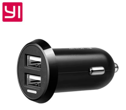 Автомобільний зарядний пристрій Xiaomi YI Car Charger Dual USB Чорний