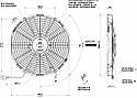 Вентилятор Spal 12V, витяжний, VA13-AP9/C-35A, фото 2