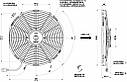 Вентилятор Spal 12V, витяжний, VA08-AP51/C-23A, фото 2