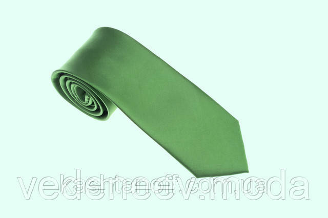 Салатовий однотонна краватка