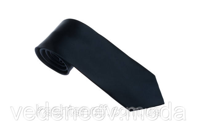 Темно-синій однотонна краватка, фото 1