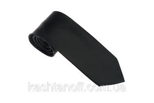 Чорний однотонна краватка
