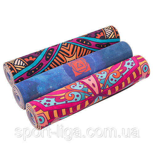 Йогамат PVC+замша, коврик для йоги