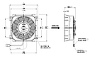 Вентилятор Spal 12V, витяжний, VA81A-AP7/C-34A, фото 2
