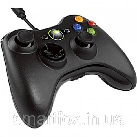 XBOX 360 джойстик Чорний провідний(хороша копія), фото 2
