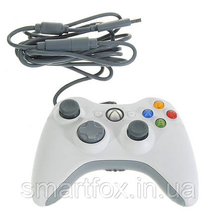XBOX 360 джойстик Білий провідний(хороша копія), фото 2