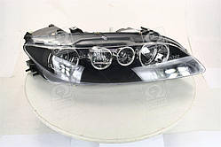 Фара права на Mazda 6 2002р.-2008р. чорний відбивач+еле.коректор (пр-во TYC)