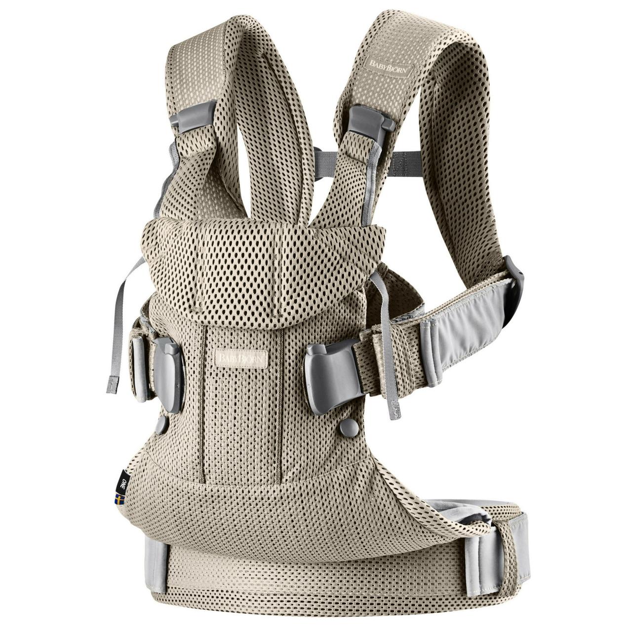 BabyBjorn - Рюкзак-кенгуру Baby Carrier One Air 3D, Grey Beige (серо-бежевый)