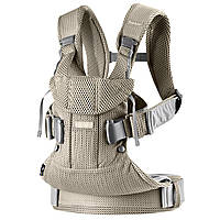 BabyBjorn - Рюкзак-кенгуру Baby Carrier One Air 3D, Grey Beige (серо-бежевый)