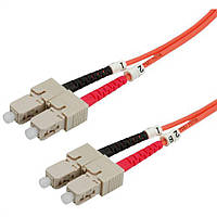 Патч-корд оптичний FiberOptic SC  1.0m Roline (21.15.9301) M=62/125 Multimode Duplex OM2