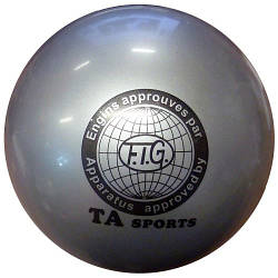 М'яч для художньої гімнастики матовий, д-19см. Колір сірий, TA Sport.