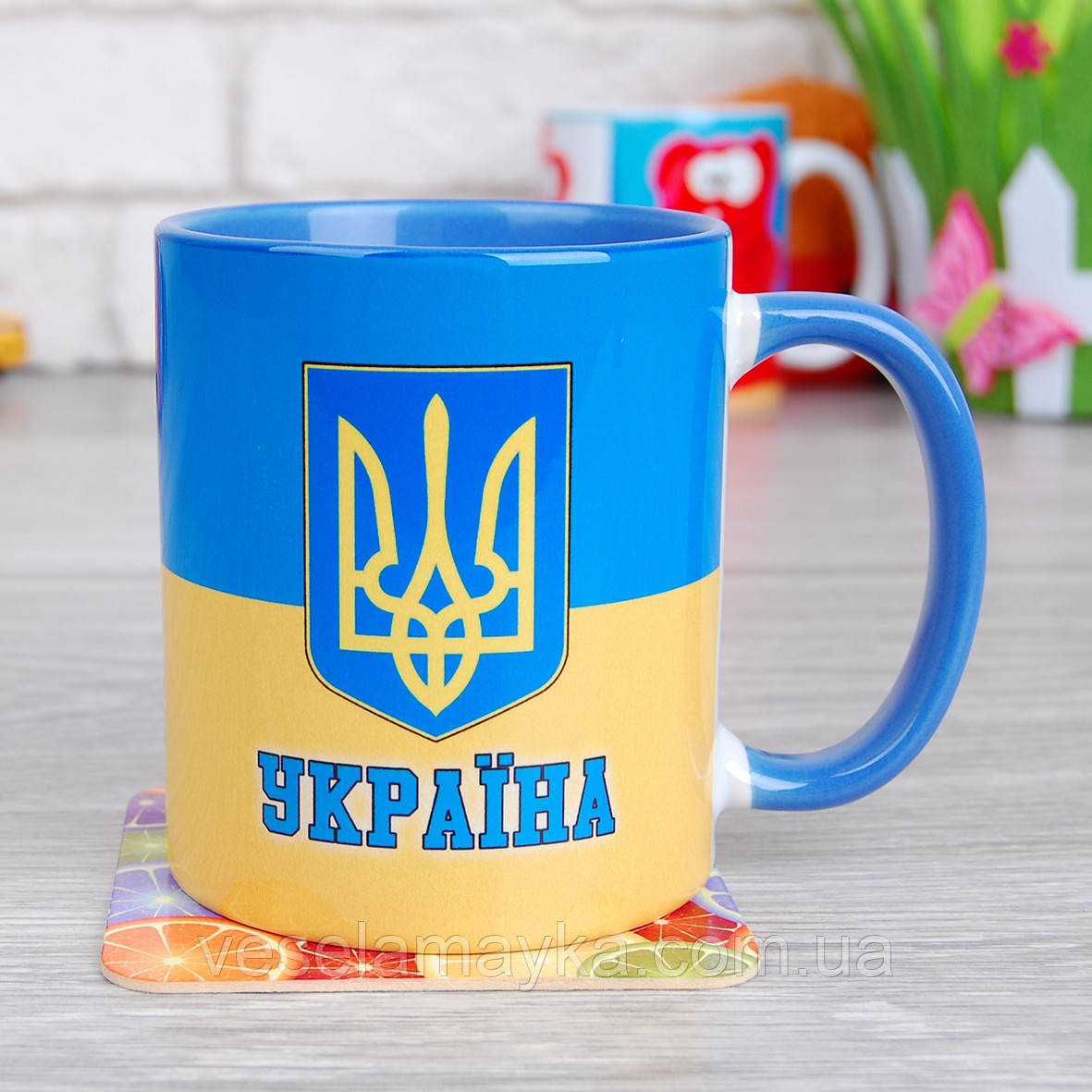 Синя чашка "Україна 4", фото 1