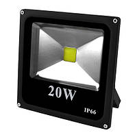 Прожектор світлодіодний матричний 20W COB, IP66 (вологозахист), гладкий рефлектор