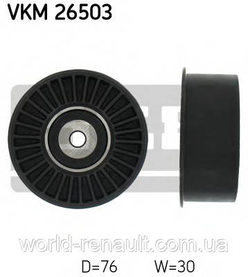 Паразитний ролик ременя ГРМ на Рено Трафік 2.5dci/SKF VKM 26503
