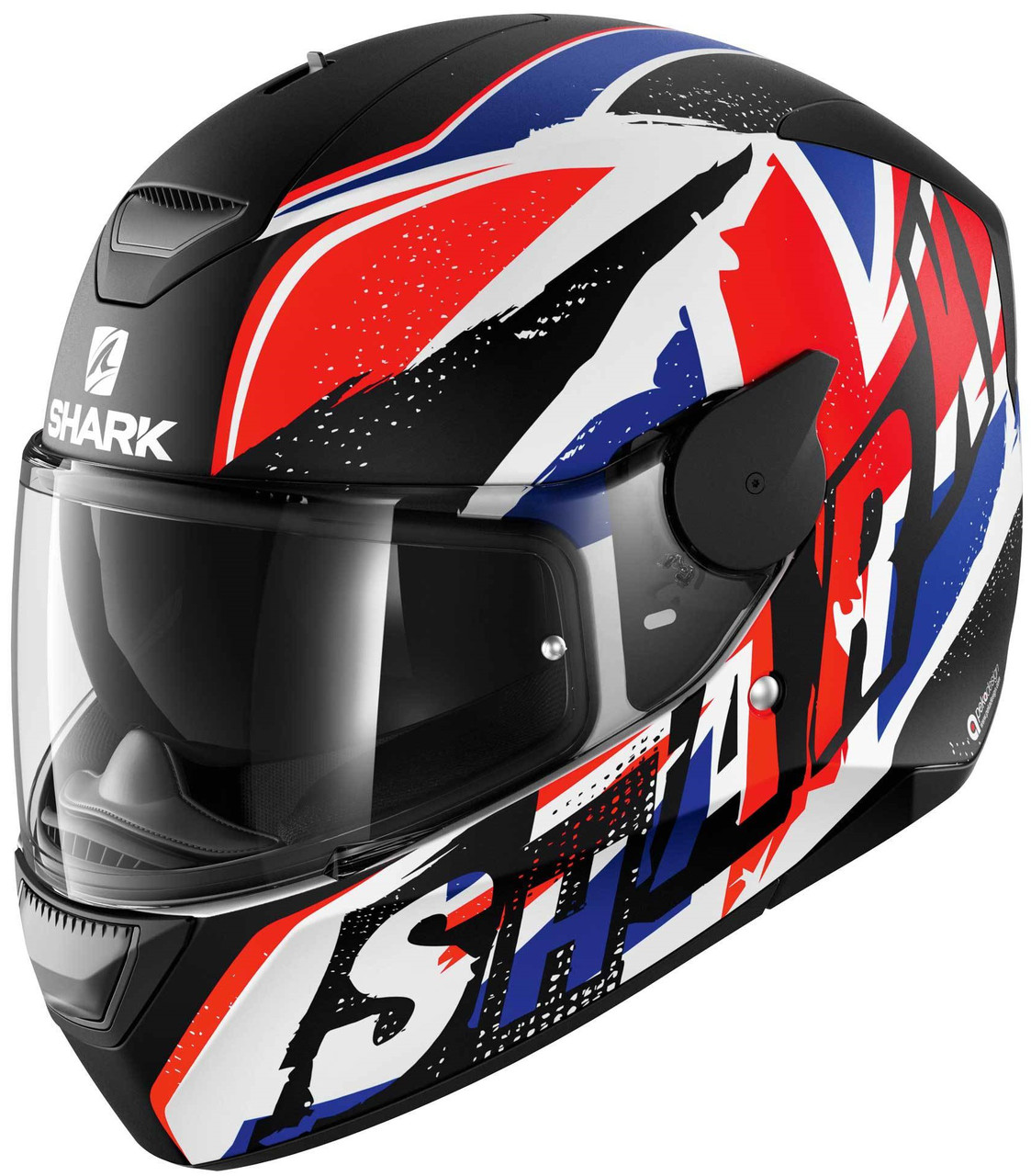 Мотошолом Shark D-Skwal Ujack матовий чорний/червоний/білий, S