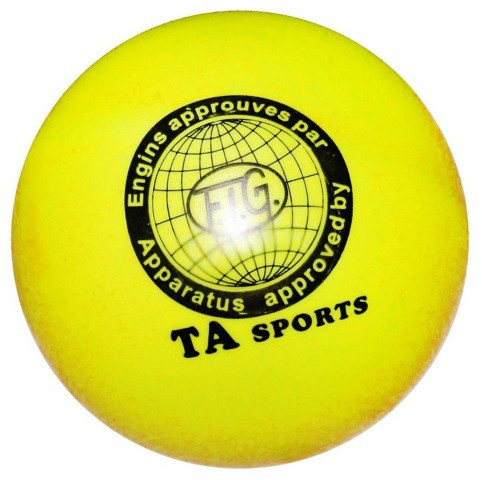 М'яч для художньої гімнастики, д-15см. Матовий. Колір жовтий, TA Sport.