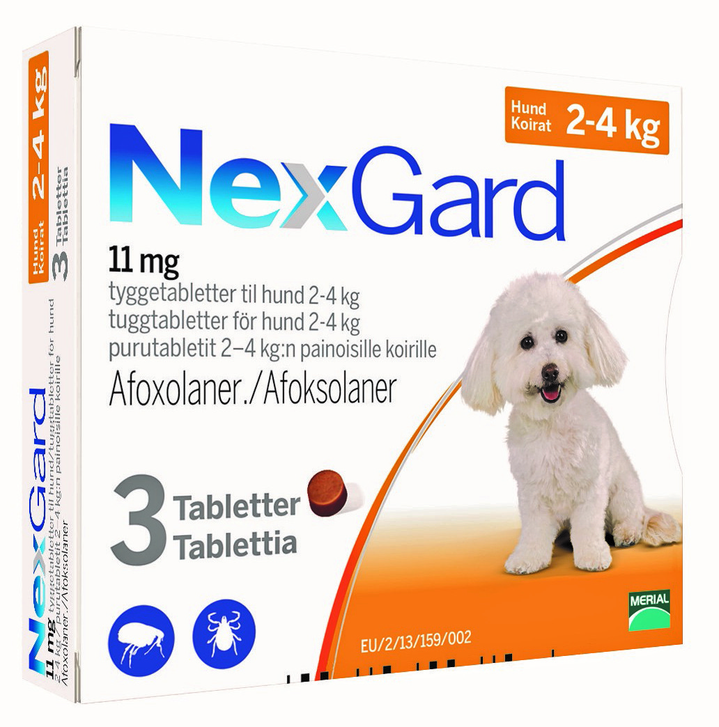 NexGard НексГард- жевательная таблетка для защиты собак S (2-4кг) 1 таб ...