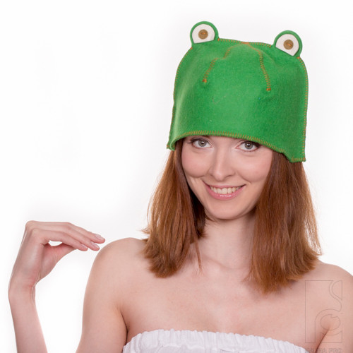 Шапка для сауни Жабеня кольоровий натуральний войлок, Saunapro, фото 1