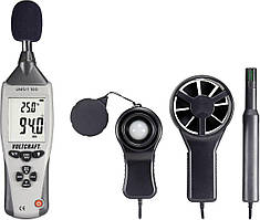 VOLTCRAFT UM5/1 100 (5 в 1) : шумомір, анемометр, термометр, люксметр та гігрометр, Німеччина