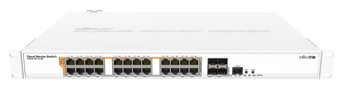 Керований комутатор MikroTik CRS328-24P-4S+RM